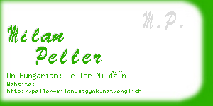 milan peller business card